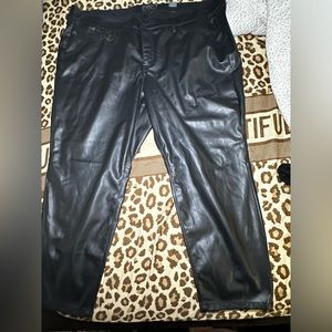 Torrid Size 24 black pleather pants. New with tags